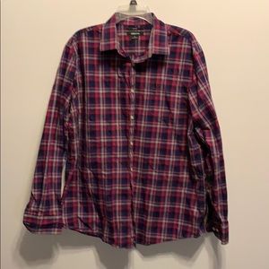 Claiborne XL(fits closer to L)pink and blue button